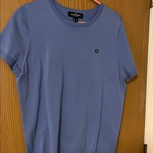 Chase bankLands' End Women's Blue Short Sleeve crew neck sweater